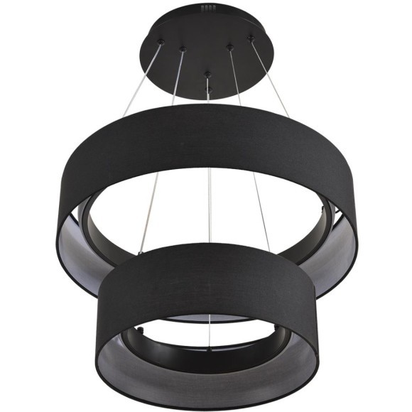 8373/55L Подвесной светодиодный светильник с 2 тканевыми плафонами кольцами 55Вт 2221Лм 3000;4000;6000К 220V Lumion SAVA