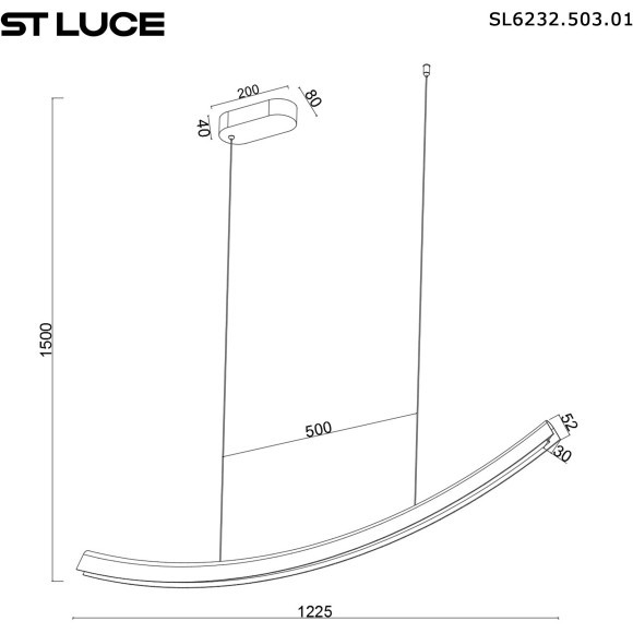 SL6232.503.01 Светильник подвесной ST-Luce Белый/Белый LED 1*20W 4000K HARMONY