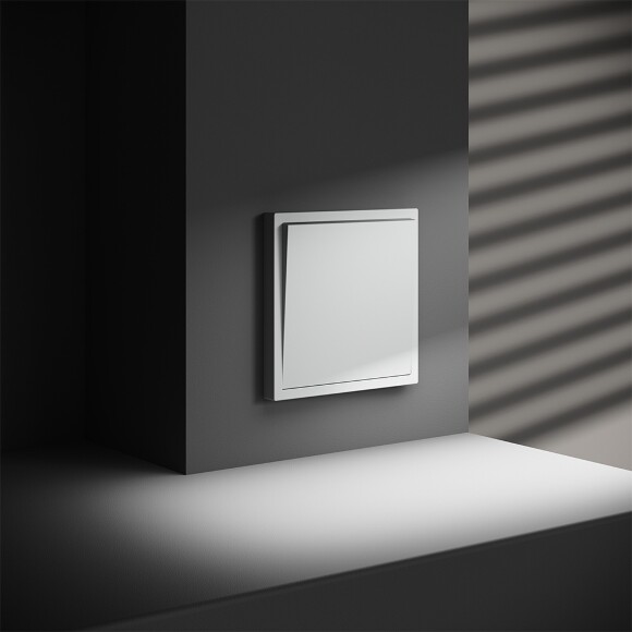 VLS010502 Перекрестный переключатель встраиваемый одноклавишный 10 ампер (2200 Ватт) белого матового цвета VOLTUM S70 (белый матовый)