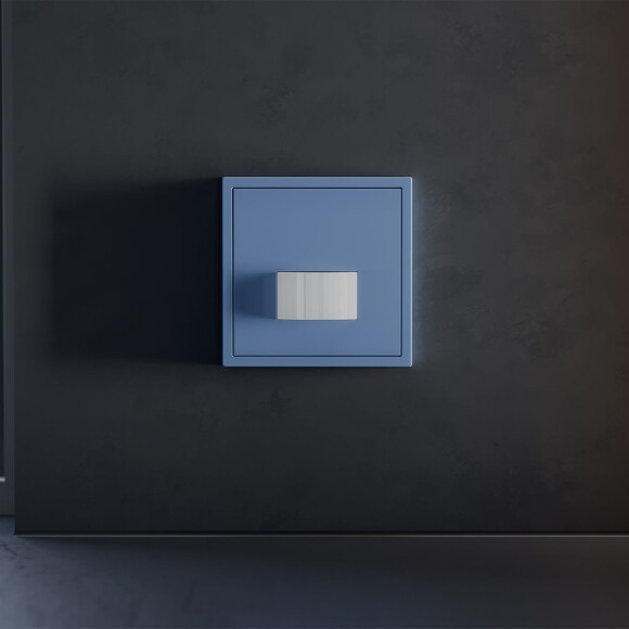 VLS002215 Накладка для датчика движения встраиваемого синего джинсового цвета. Расстояние до 9 м, угол до 120°, мощность 500 Ватт VOLTUM S70 (деним)