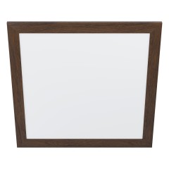 99475 PIGLIONASS PIGLIONASSO Светодиодный потолочный светильник, 32Вт, 4700Лм, 4000К, L645 B645 H55, сталь/пластик/дерево, белый/коричневый