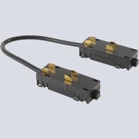 Crystal Lux CLT 0.205 04 BL 1408/115 Угловой гибкий черный соединитель питания для треков (шинопроводов) серии SPACE 220V, длина 80мм