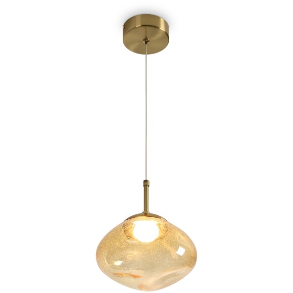 Freya Mote FR5601PL-L40YA Светодиодный декоративный подвесной стеклянный светильник, основание: латунь, плафон: стекло янтарного цвета, LED 5Вт 3000K CRI80 360° IP20 220V Freya Mote FR5601PL-L40YA Светодиодный декоративный подвесной стеклянный светильник, основание: латунь, плафон: стекло янтарного цвета, LED 5Вт 3000K CRI80 360° IP20 220V