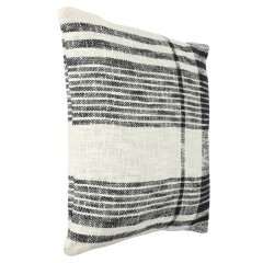 420061 Подушка декоративная CHEVERY, L450, B450, наволочка: 100% хлопок, белый, чёрный  наполнитель: 100% полиэстер