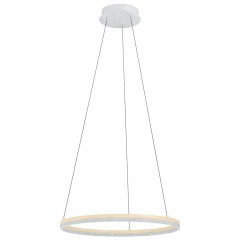 39896 CADINARO Подвесной светодиодный диммируемый по TRIAC потолочный светильник, 35Вт, 4200Лм, 3000К, дерево, пластик, белый, коричневый