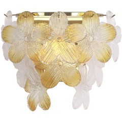 SL6240.201.02 Светильник настенный ST-Luce золотистый/Прозрачный, январный E14 2*60W TENDER