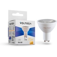 Светодиодная лампа Voltega Simple MR16 7W 2700K 38° GU10 7252 Светодиодная лампа Voltega Simple MR16 7W 2700K 38° GU10 7252