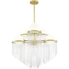 SL1511.203.06 Люстра подвесная ST-Luce Золотистый/Белый E27 6*60W ALLEGRO