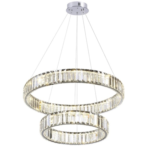 Люстра подвесная кольцевая хрустальная Odeon Light LED 60W 4000K 7140Лм VEKIA 4930/60L