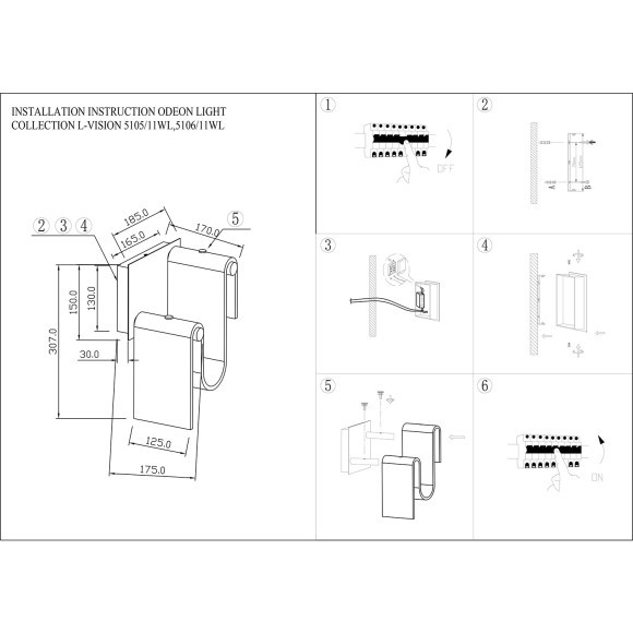 Настенный светильник LED x 11W 4000K 572Лм CRI90 FLOW 5105/11WL Настенный светильник LED x 11W 4000K 572Лм CRI90 FLOW 5105/11WL