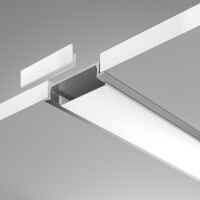 Maytoni ALM003S-2M 632018 Алюминиевый 2м профиль c фланцем (кромкой), монтаж в ГКЛ, размер 2000x30x6мм, для лент шириной до 19мм, ширина световой линии 20мм, рассеиватель, 4 крепления и 2 заглушки в комплекте