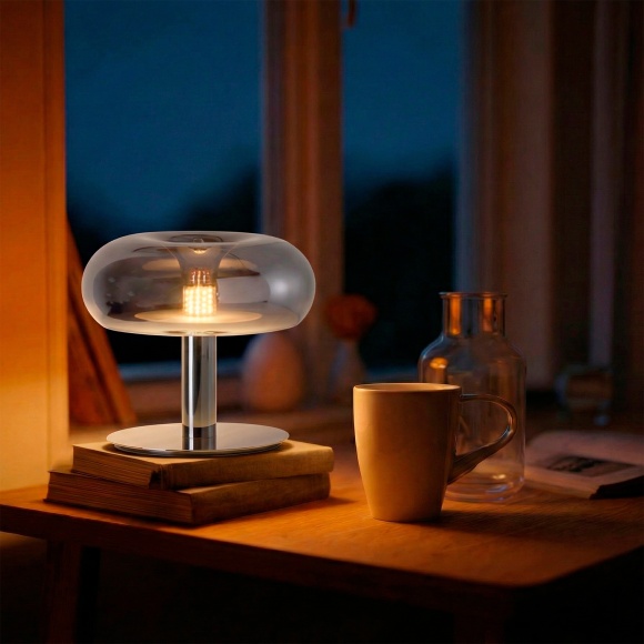 Настольная лампа диммируемая 12W 3000K хром Catania Lightstar 689914