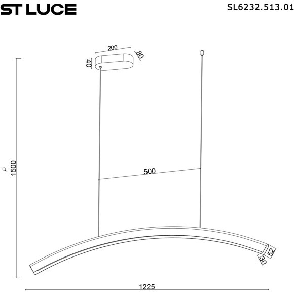 SL6232.513.01 Светильник подвесной ST-Luce Белый/Белый LED 1*20W 4000K HARMONY