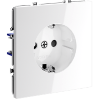 VLS040201 Розетка встраиваемая с заземлением и защитными шторками максимальный ток 16 Ампер (3500 Ватт) белого глянцевого цвета VOLTUM S70 (белый глянцевый)