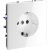 VLS040201 Розетка встраиваемая с заземлением и защитными шторками максимальный ток 16 Ампер (3500 Ватт) белого глянцевого цвета VOLTUM S70 (белый глянцевый)