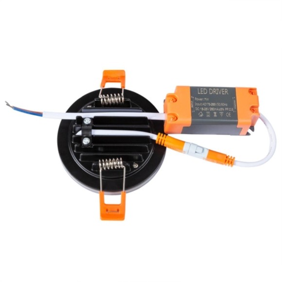 Встраиваемый светильник Arte Lamp A8430PL-1BK TABIT светодиодный LED 7W