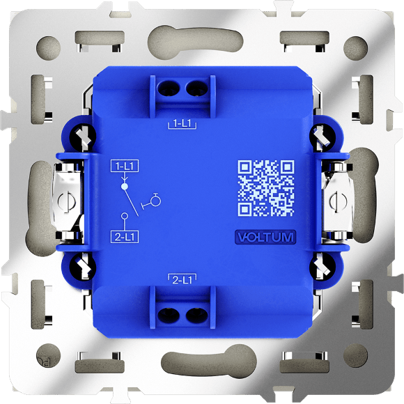 VLS010604 Выключатель с самовозвратом встраиваемый одноклавишный на 10 ампер (2200 Ватт) шелкового цвета VOLTUM S70 (шелк)