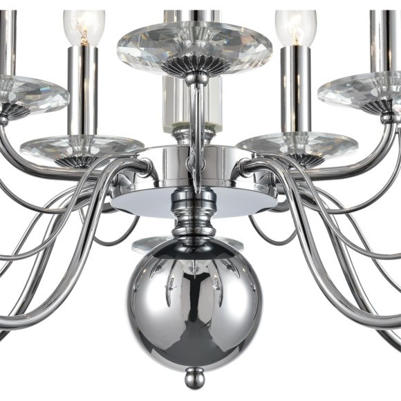 8034/10 CLASSI LN24 хром, металл/стекло Люстра подвесная Е14 10*40W 220V INCANTO