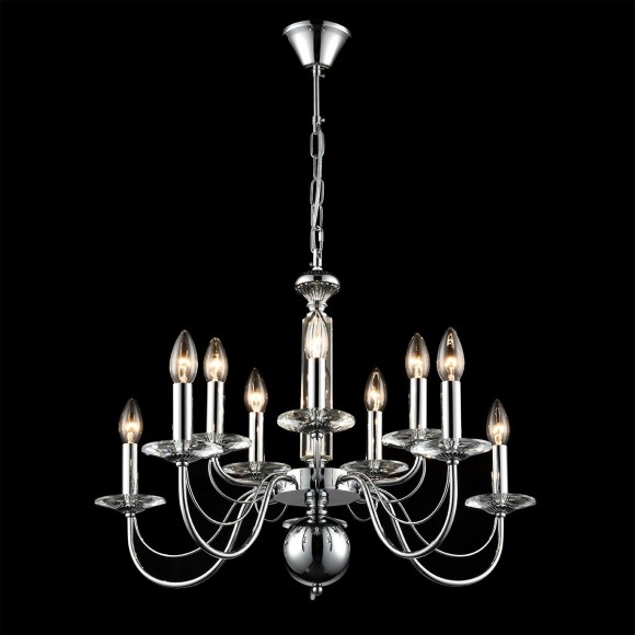 8034/10 CLASSI LN24 хром, металл/стекло Люстра подвесная Е14 10*40W 220V INCANTO