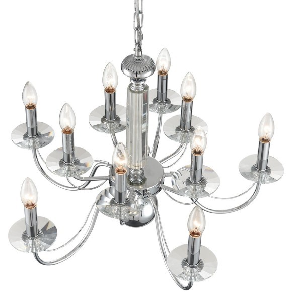 8034/10 CLASSI LN24 хром, металл/стекло Люстра подвесная Е14 10*40W 220V INCANTO