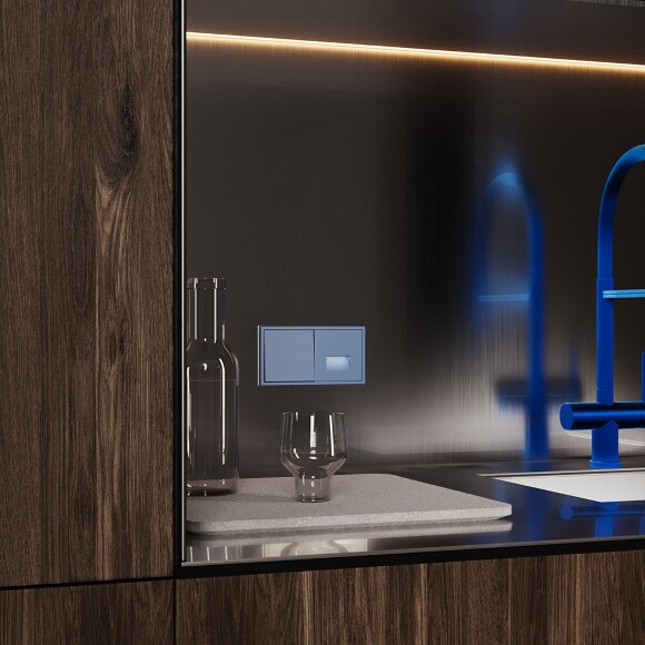 VLS002315 Накладка для подсветки светодиодной синего джинсового цвета VOLTUM S70 (деним)