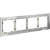 VLS110405 Рамка стеклянная для электрических изделий VOLTUM серии S70 на 4 поста алюминиевого цвета из стекла