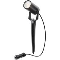 Уличный грунтовый светильник на колышке Maytoni Scope O025FL-01B лампа GU10 макс. 12Вт, IP65, матовый чёрный металл, садово-парковый классический фонарь для участка и сада