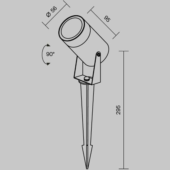 Уличный грунтовый светильник на колышке Maytoni Scope O025FL-01B лампа GU10 макс. 12Вт, IP65, матовый чёрный металл, садово-парковый классический фонарь для участка и сада Уличный грунтовый светильник на колышке Maytoni Scope O025FL-01B лампа GU10 макс. 12Вт, IP65, матовый чёрный металл, садово-парковый классический фонарь для участка и сада