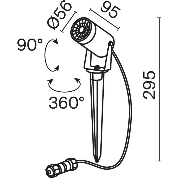 Уличный грунтовый светильник на колышке Maytoni Scope O025FL-01B лампа GU10 макс. 12Вт, IP65, матовый чёрный металл, садово-парковый классический фонарь для участка и сада Уличный грунтовый светильник на колышке Maytoni Scope O025FL-01B лампа GU10 макс. 12Вт, IP65, матовый чёрный металл, садово-парковый классический фонарь для участка и сада