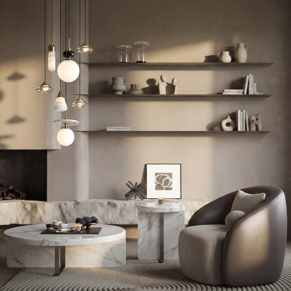 Freya Cave FR5631PL-01BS Подвесной светильник-шар под сменную лампу G9, диаметр 120мм, современный минимализм, интерьерный светильник для кухни и гостиной