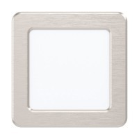 99167 Светодиодный встраиваемый светильник FUEVA 5, 5,5W (LED), 117х117, ET26, 650lm, 3000K, сталь, никель