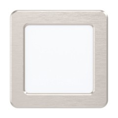 99167 Светодиодный встраиваемый светильник FUEVA 5, 5,5W (LED), 117х117, ET26, 650lm, 3000K, сталь, никель