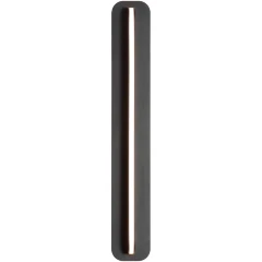 Favourite Minimus 4823-1W Черный светодиодный уличный фасадный плоский настенный светильник в стиле современный минимализм LED 25Вт 3000K 750лм CRI90 IP65 220В размеры D90xW100xH670мм