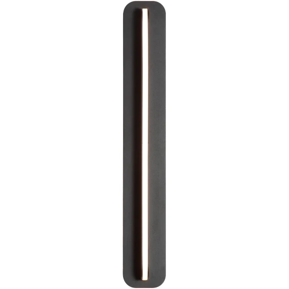 Favourite Minimus 4823-1W Черный светодиодный уличный фасадный плоский настенный светильник в стиле современный минимализм LED 25Вт 3000K 750лм CRI90 IP65 220В размеры D90xW100xH670мм