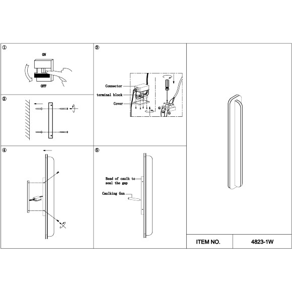 Favourite Minimus 4823-1W Черный светодиодный уличный фасадный плоский настенный светильник в стиле современный минимализм LED 25Вт 3000K 750лм CRI90 IP65 220В размеры D90xW100xH670мм