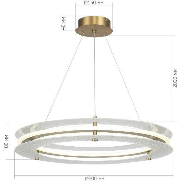 SL6245.203.01 Светильник подвесной ST-Luce золотистый/Прозрачный LED 1*40W 4000K FAGY SL6245.203.01 Светильник подвесной ST-Luce золотистый/Прозрачный LED 1*40W 4000K FAGY