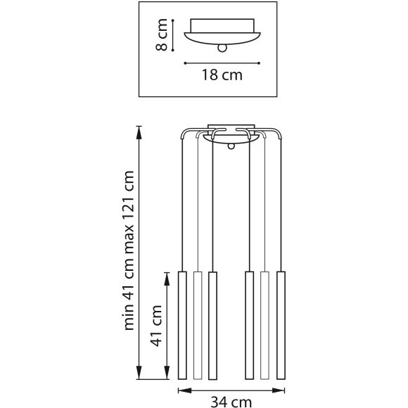 Люстра подвесная Tubo Lightstar L8T747237