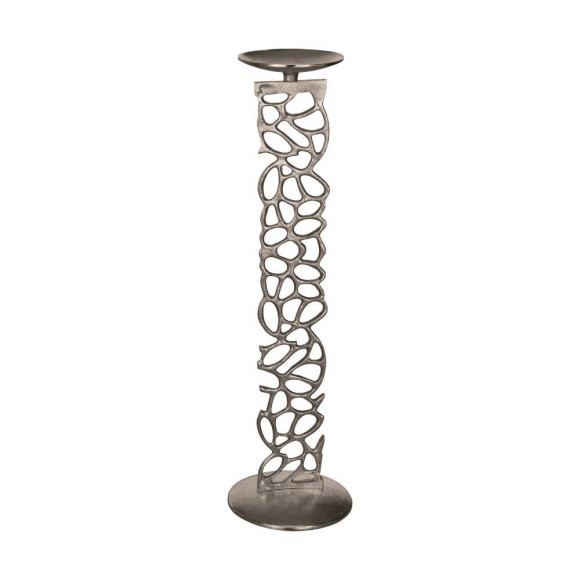 422254 INASHIKI Подсвечник алюминий никель неоклассика D180