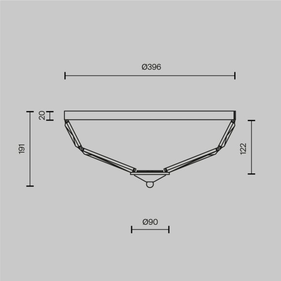 Потолочная люстра хрустальная Facet MOD094CL-04CH