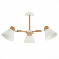 SLE103702-03 Светильник потолочный Светлое дерево, Белый/Белый E27 3*60W BUVE