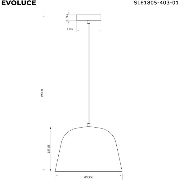 SLE1805-403-01 Светильник подвесной Черный/Черный E27 1*40W BLANK