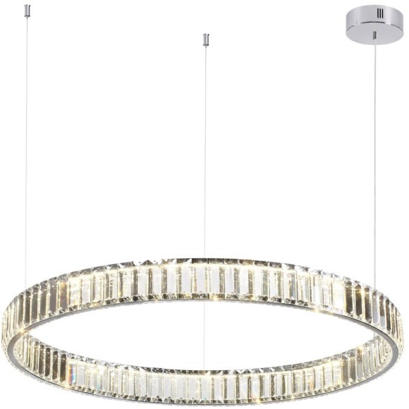 Люстра подвесная кольцевая хрустальная Odeon Light LED 45W 4000K 5350Лм VEKIA 4930/45L