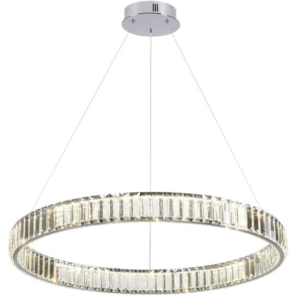 Люстра подвесная кольцевая хрустальная Odeon Light LED 45W 4000K 5350Лм VEKIA 4930/45L