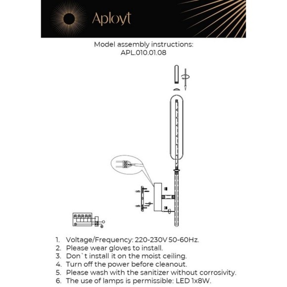Светильник настенный (Бра) APL.010.01.08