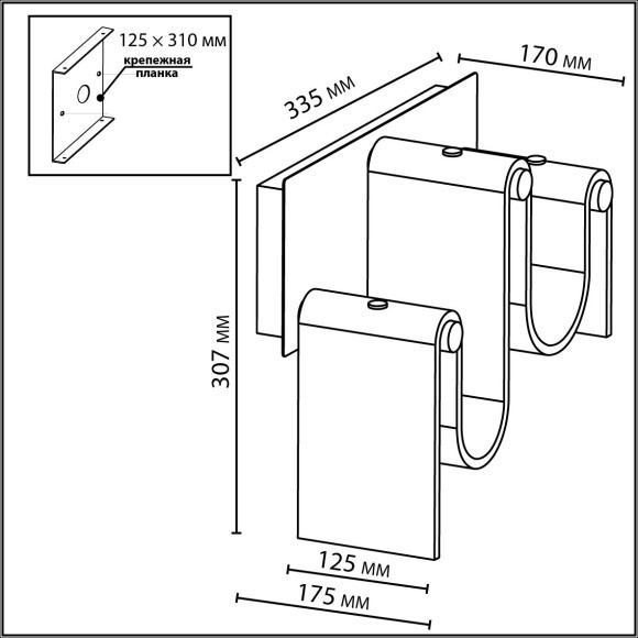 Настенный светильник LED x 16W 642Лм CRI90 4000K FLOW 5106/16WL Настенный светильник LED x 16W 642Лм CRI90 4000K FLOW 5106/16WL