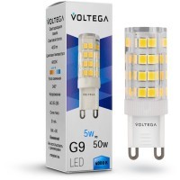 Voltega 7186 Светодиодная лампа Simple Capsule G9 5Вт 460Лм 4000K 345° CRI80 не диммируемая