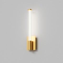 DK5100-BR Светильник настенный в виде стеклянной трубки с золотым основанием Denkirs AURA 9Вт 3000К 105х73x400мм DK5100-BR Светильник настенный в виде стеклянной трубки с золотым основанием Denkirs AURA 9Вт 3000К 105х73x400мм