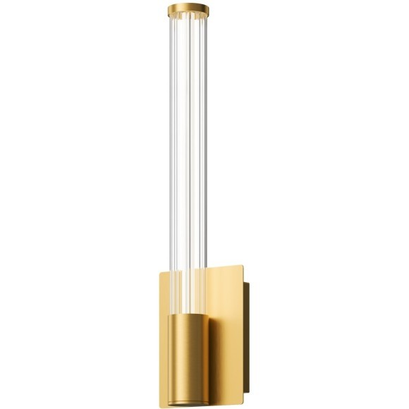 DK5100-BR Светильник настенный в виде стеклянной трубки с золотым основанием Denkirs AURA 9Вт 3000К 105х73x400мм