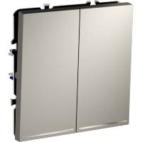 VLS020203 Выключатель встраиваемый с подсветкой двухклавишный кашемирового цвета 10А (2200 Ватт) VOLTUM S70 (кашемир)