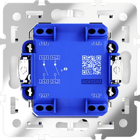 VLS020203 Выключатель встраиваемый с подсветкой двухклавишный кашемирового цвета 10А (2200 Ватт) VOLTUM S70 (кашемир)